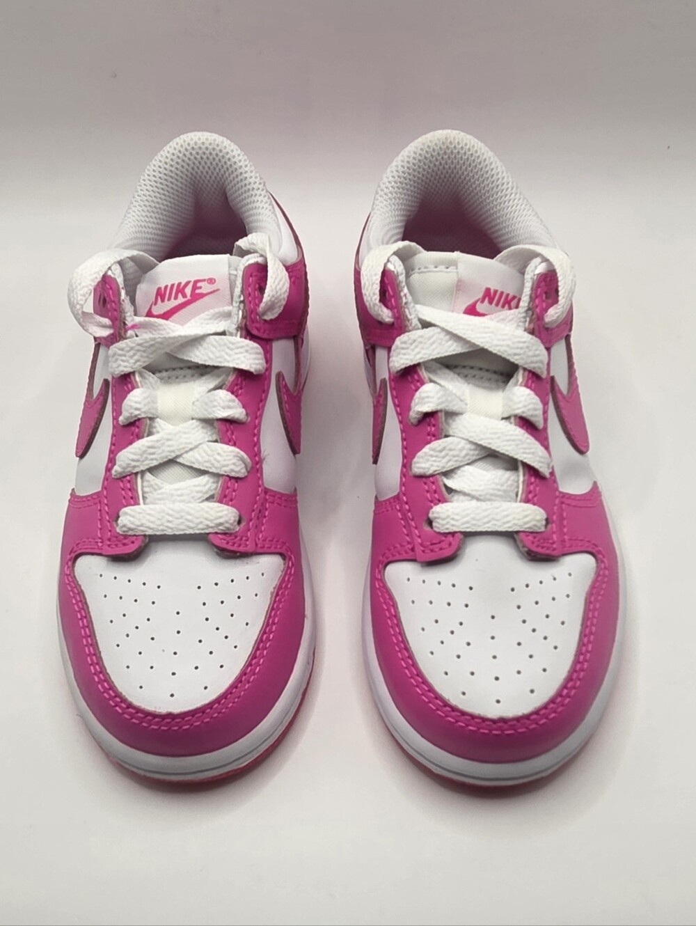 Nike Dunks Low Kids Size 11 Pink and White Low-Top Sneakers - Picture 6 of 7